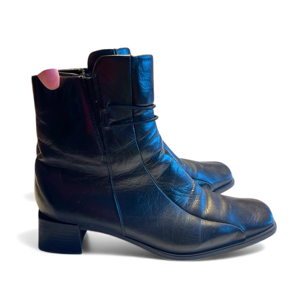 Reiker | Black Leather Ankle Boots